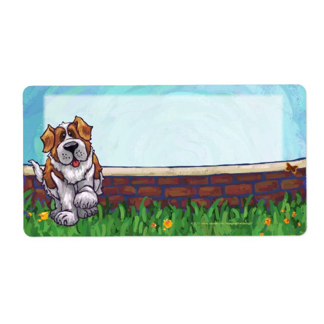 Saint Bernard Étiquettes de la livraison de chiens (Devant)