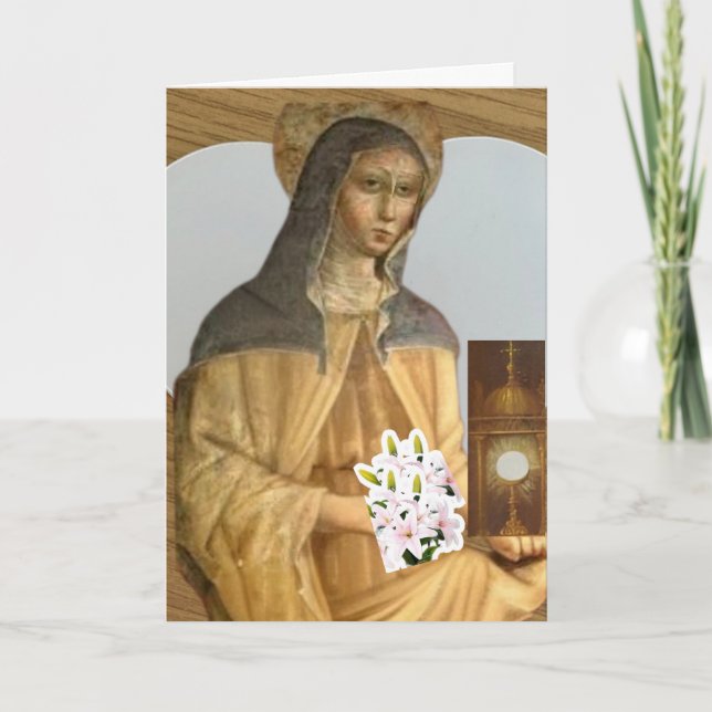 Saint Clare d'Assise Carte de remerciements (Devant)