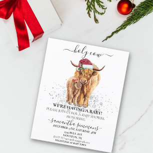 Saint-Cow Highland Baby shower budgétaire Noël