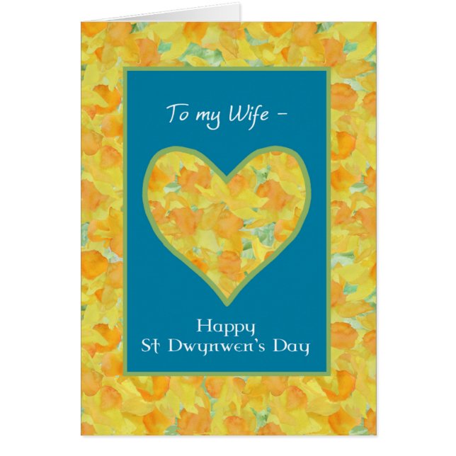 Saint Dwynwen's Day Daffodils Heart, pour femme (Devant)
