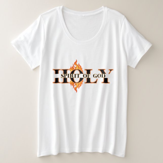 Saint-Esprit de Dieu T-shirt féminin plus-taille (Design devant)