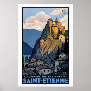 Saint-Etienne France 1930 Poster Vintage voyage