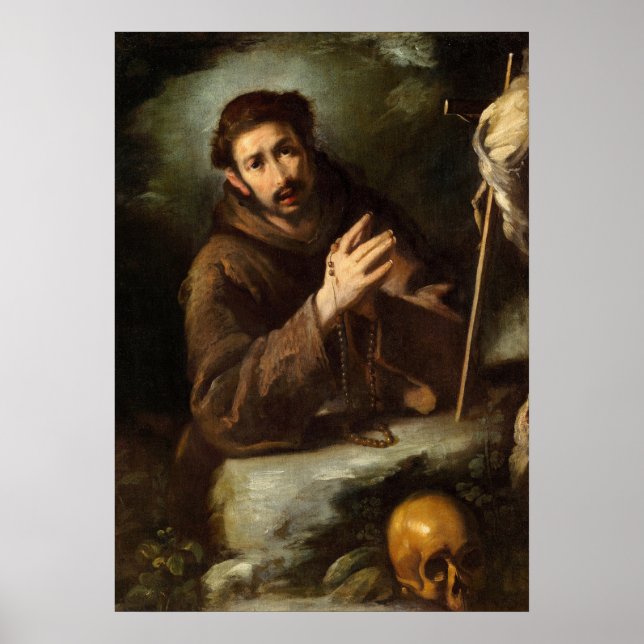 Saint Francis - Bernardo Strozzi Poster des Beaux- (Devant)