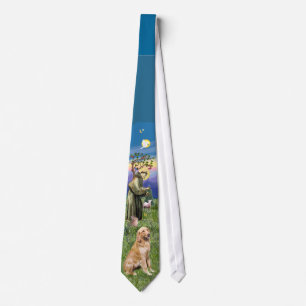 Saint Francis / Cravate Golden Retriever