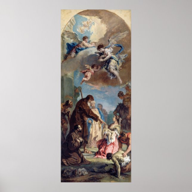 Saint Francis - Sebastiano Ricci Poster des Beaux- (Devant)
