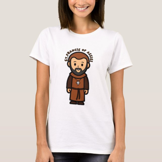 Saint François d'Assise T-shirt catholique pour fe (Devant)