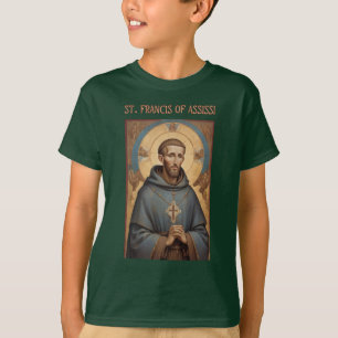 Saint François d'Assise T-shirt enfant catholique