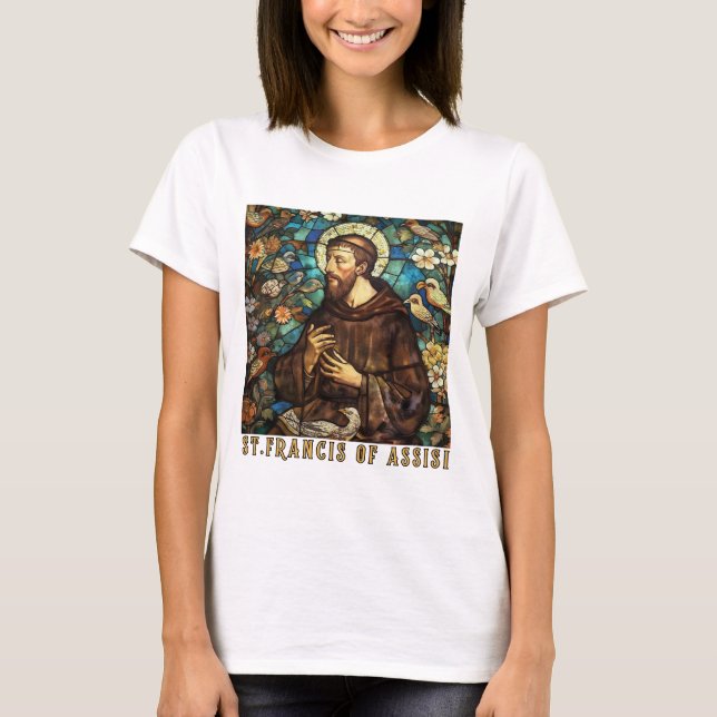 Saint François d'Assise T-shirt pour femmes chréti (Devant)