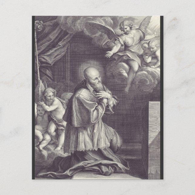 Saint François de Sales Art en noir et blanc (Devant)