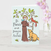 Saint François, Protecteur des Animaux Carte pour