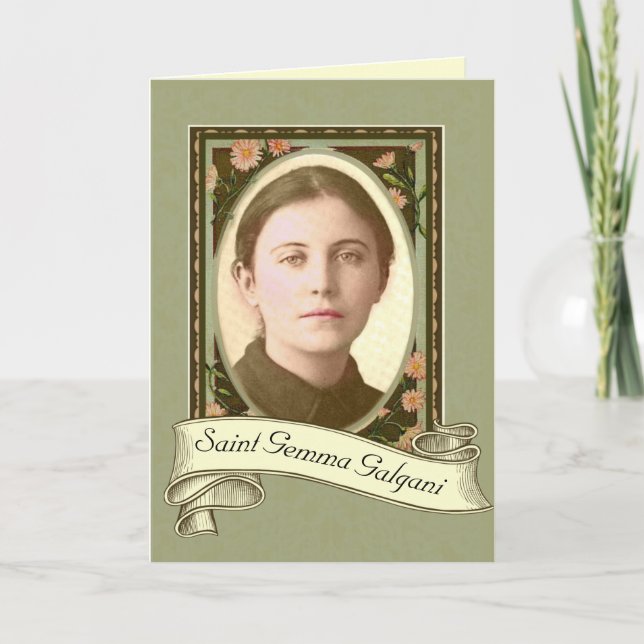 Saint Gemma Galgani Saint of Back Pain Carte Saint (Devant)