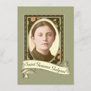Saint Gemma Galgani Saint of Back Pain Carte Saint