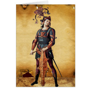Saint George, parchemin marron