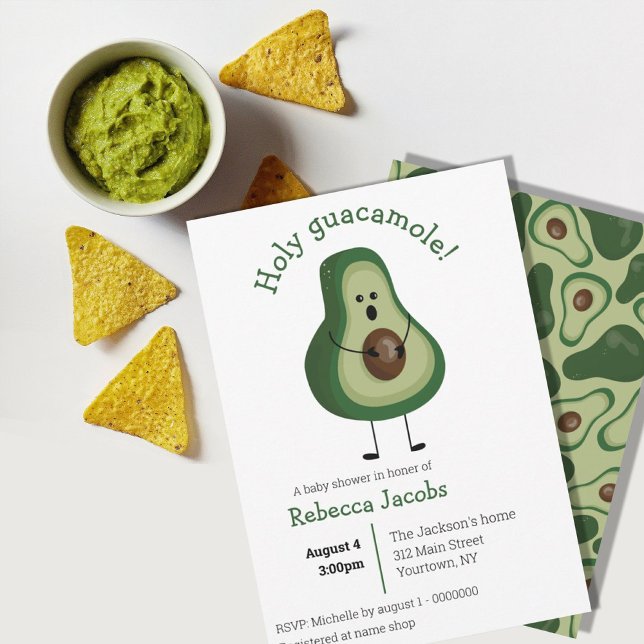Saint Guacamole ! Invitation baby shower (Créateur téléchargé)