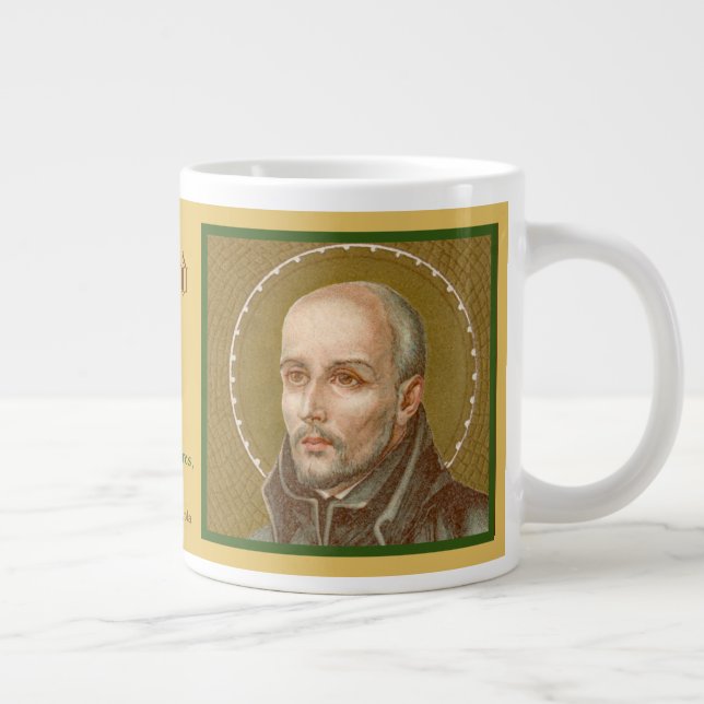 Saint Ignace de Loyola (JM 27; Citation) Géant Mug (Droite)