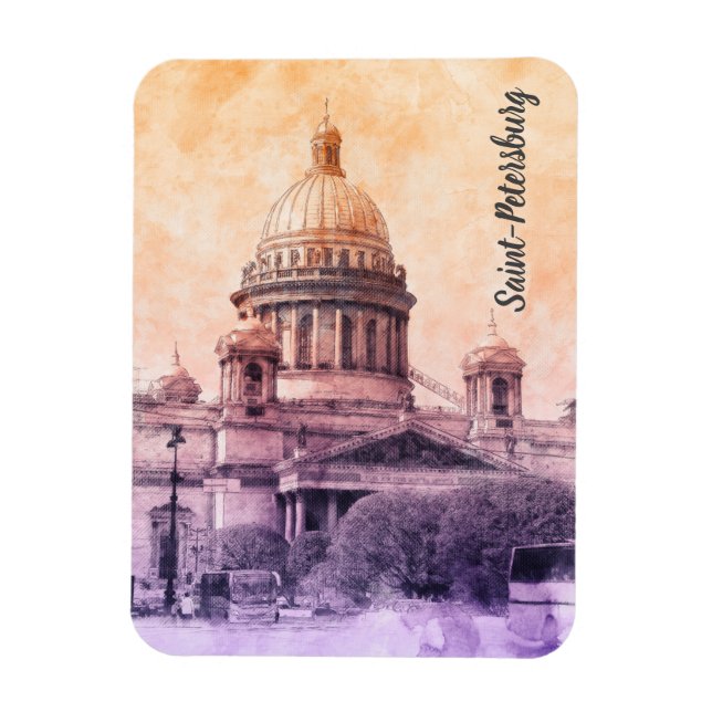 Saint-Isaac's Cathedral Magnet - Saint-Pétersbourg (Vertical)