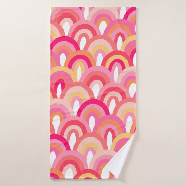 Saint-Jacques japonaises sans soudure motif, pluie (Serviette de bain)
