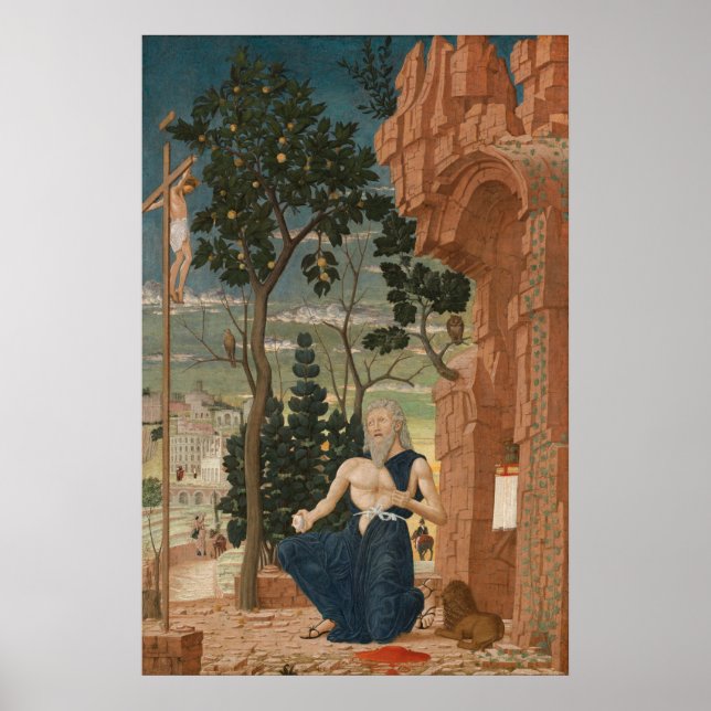 Saint Jérôme - Andrea Mantegna Fine Art Poster (Devant)