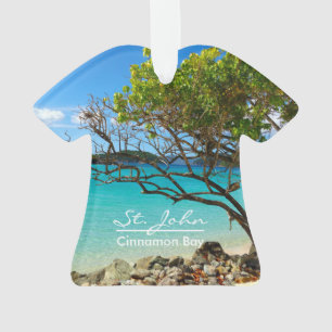 Saint John Cinnamon Bay Beach Shirt Ornament