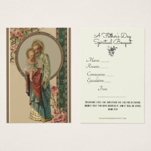 Saint Joseph Bouquet spirituel prière Carte Sainte