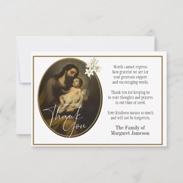 Saint Joseph Condolence religieuse du Merci (Devant)