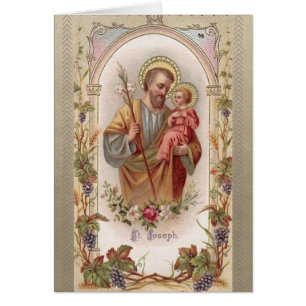 Saint Joseph Enfant Jésus Vintage religieux