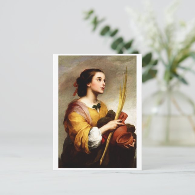 Saint Justa Par Murillo Carte Postale (Debout devant)