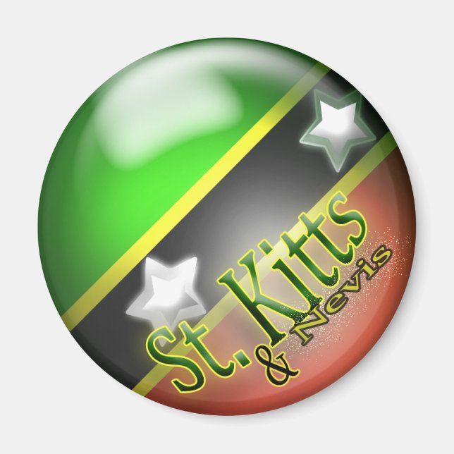 Saint-Kitts-et-Nevis - Magnet patriotique (Devant)