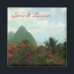 Saint Lucia Pitons Magnet<br><div class="desc">Saint Lucia Pitons Magnet</div>