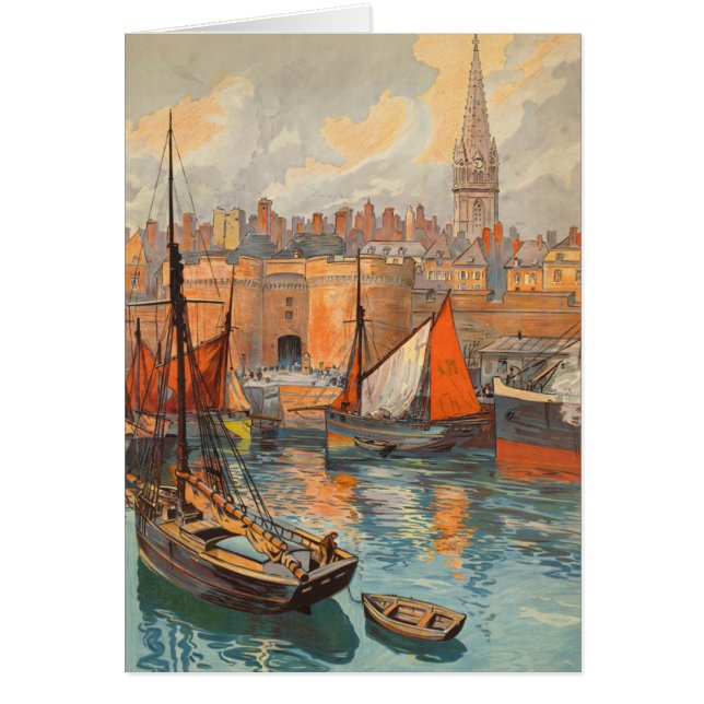 Saint Malo, France, affiche d'art de voyage vintag (Devant)