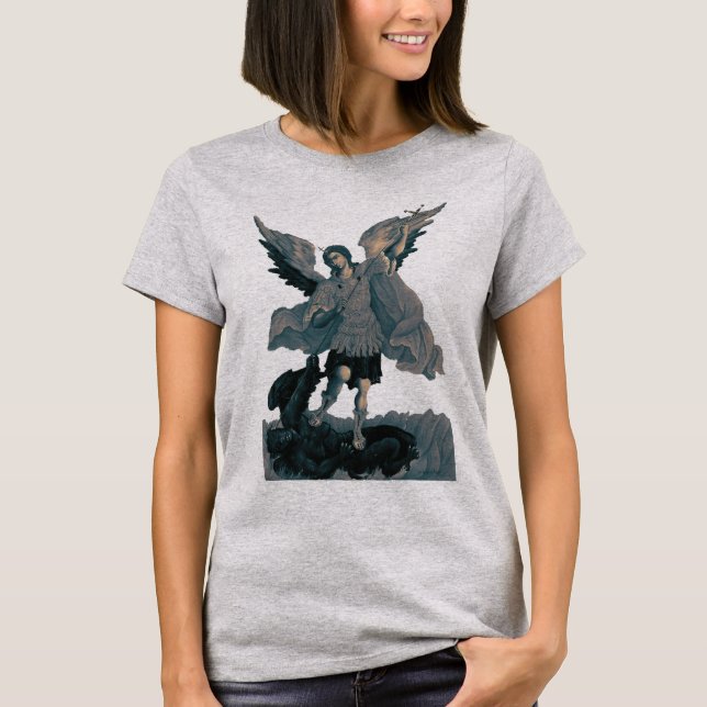 Saint Michael Archangel 2 T-shirt à manches d'ordi (Devant)