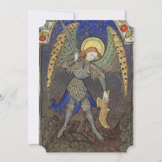 Saint Michel l'Archange avec carte de prière diabo (Devant)