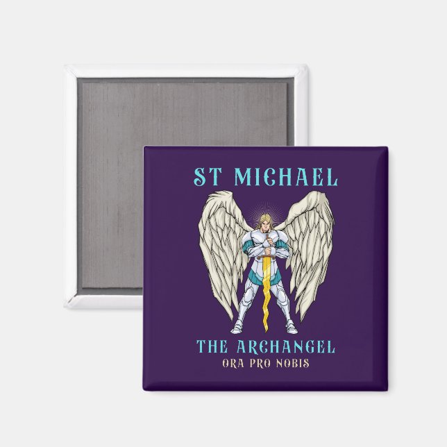 Saint Michel l'Archange Magnet Prière catholique (Recto/Verso)