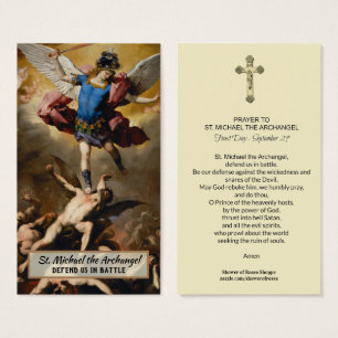 Saint Michel l'Archange Prière Carte Sainte