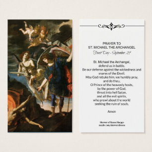 Saint Michel l'Archange Prière Carte Sainte