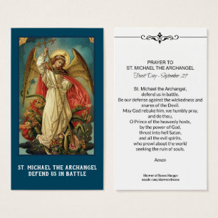 Saint Michel l'Archange Prière Carte Sainte