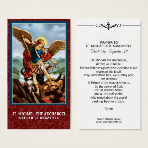 Saint Michel l'Archange Prière Carte Sainte