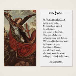 Saint Michel l'Archange Prière Carte Sainte