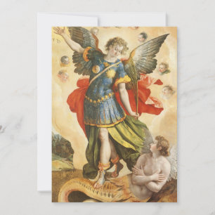 Saint Michel terrasse Lucifer Invitation vintage