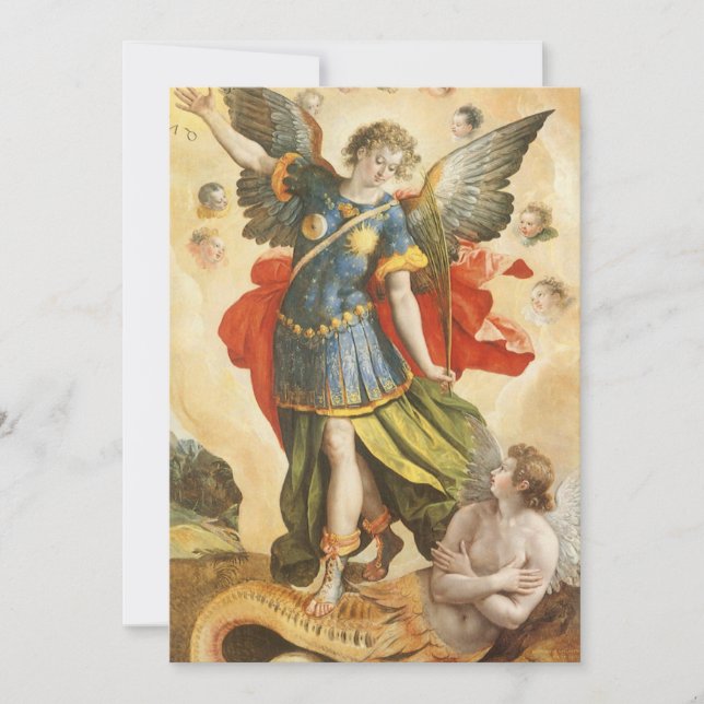 Saint Michel terrasse Lucifer Invitation vintage (Devant)