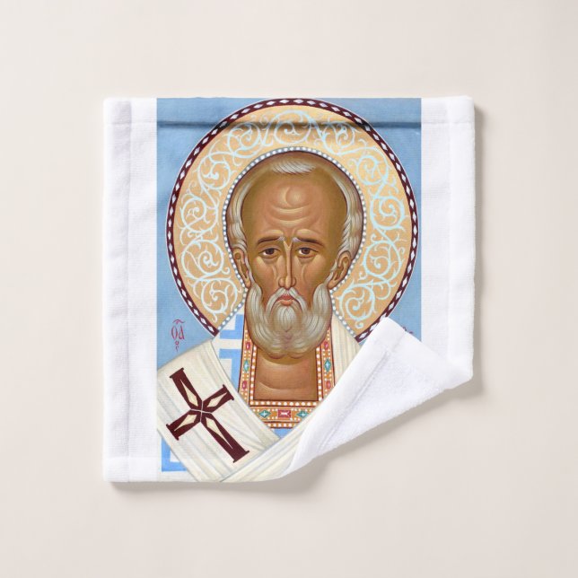 Saint Nicolas de Myre Art Orthodoxe Premium (Gant de toilette)