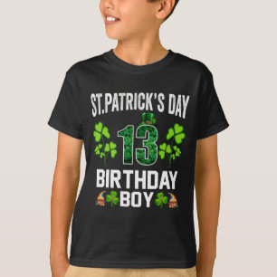 Saint Patrick Anniversaire Garçon 13 ans T-shirt