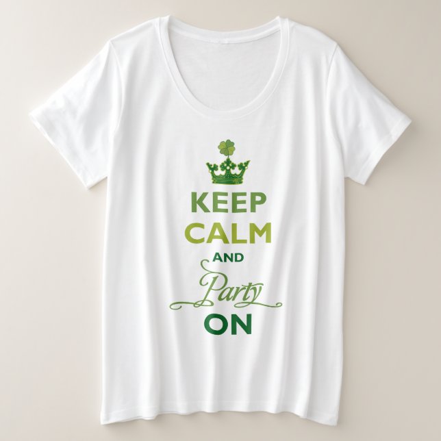SAINT PATRICK Gardez Le Calme Sur Le Shamrock Irla (Design devant)
