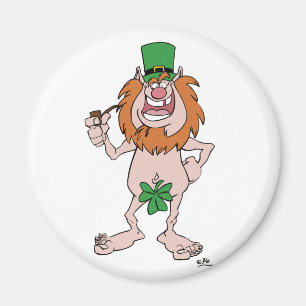 Saint Patrick Leprechaun (et Shamrock) Aimant frig