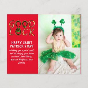 Saint Patrick Salutation BUDGET Carte photo