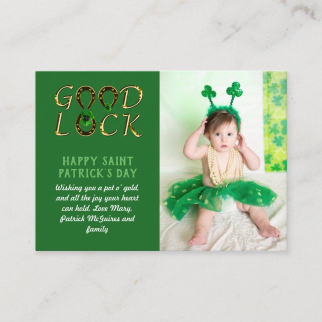 Saint Patrick Salutation BUDGET Carte photo (Devant)