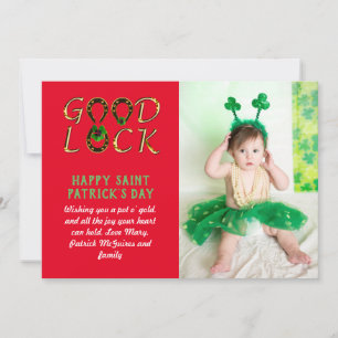 Saint Patrick Salutation BUDGET Carte photo