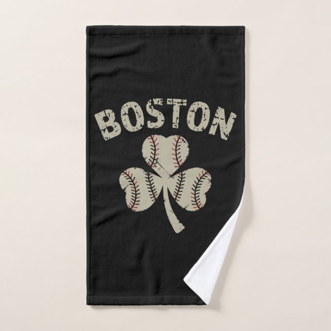 Saint-Patrick vintage de Boston trèfle irlandais (Serviette à main)
