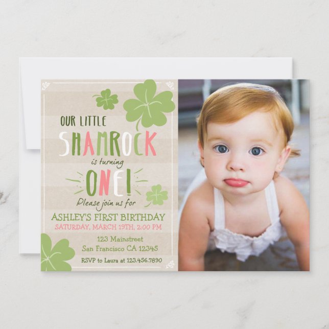Saint Patrick's Day 4 Feuille Clover Invitation d' (Devant)