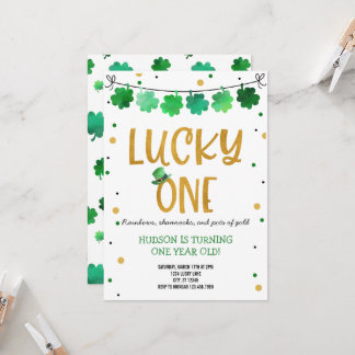 Saint Patrick's Day Anniversaire Invitation Lucky 
